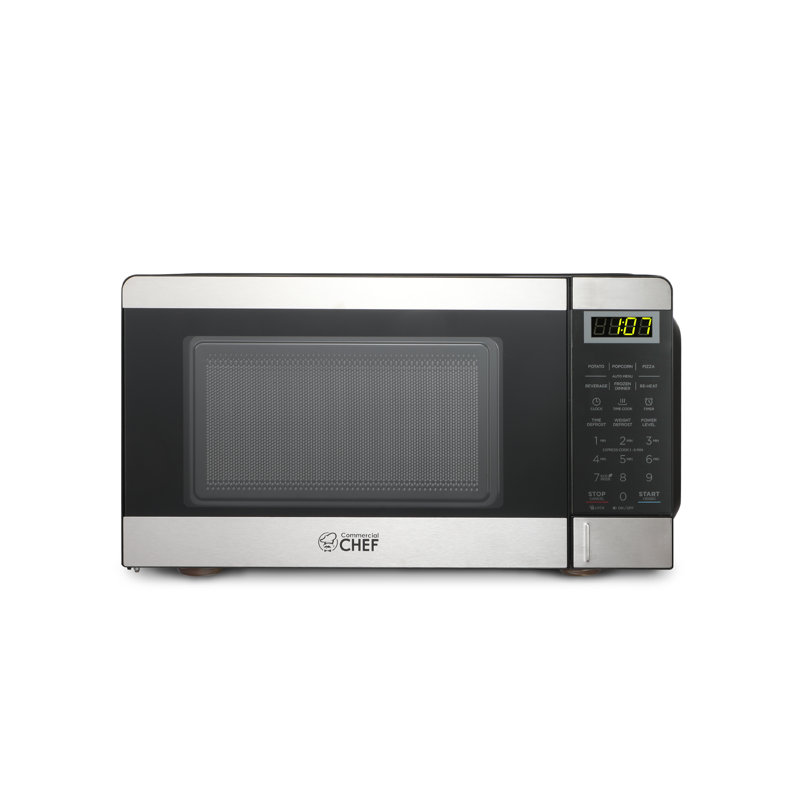 Commercial Chef 0.7 Cubic Foot Microwave with 10 Power Levels,Stainless